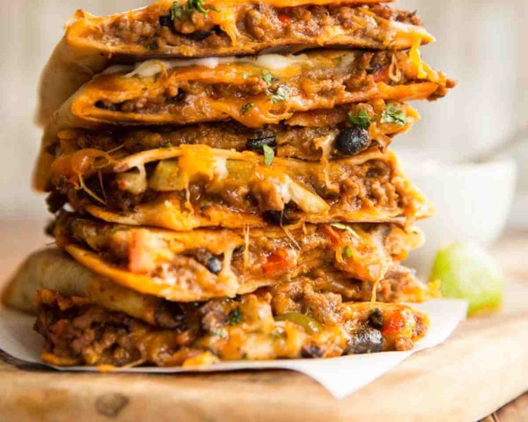 Cheesy Ground Beef Quesadillas