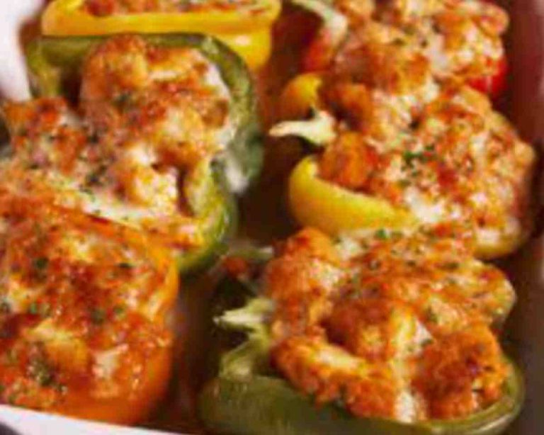 Parmesan Chicken Stuffed Peppers Recipe