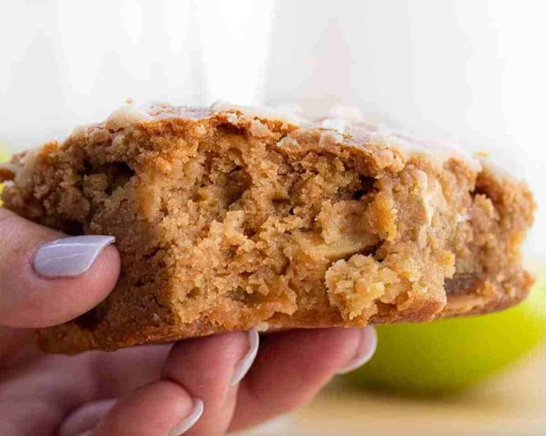 Maple Glazed Apple Blondies