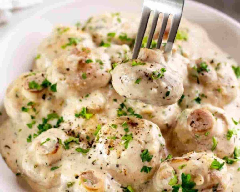 Garlic Mushrooms in Parmesan Cheese