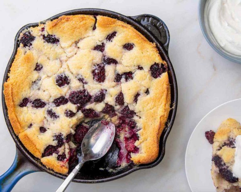 Iron Skillet Blackberry Cobbler