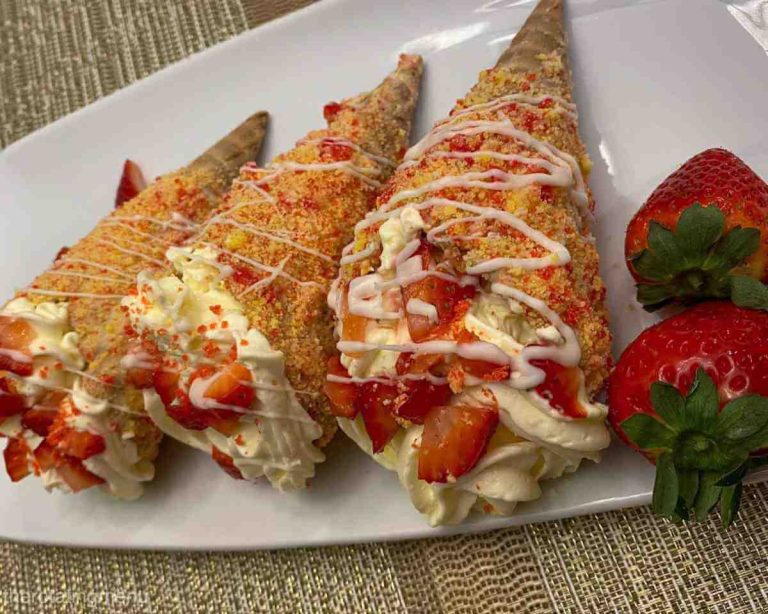 Strawberry Cheesecake Cones