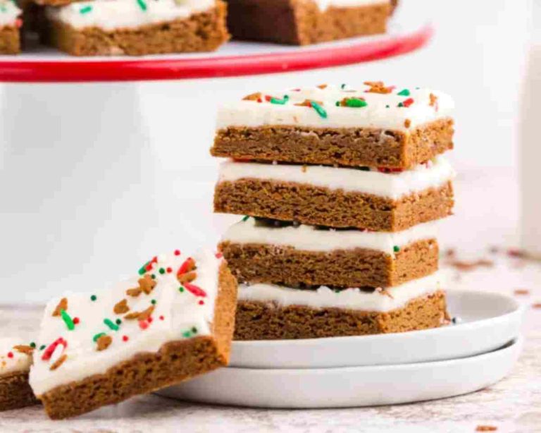 Gingerbread Cookie Bars with Cream Cheese Frosting