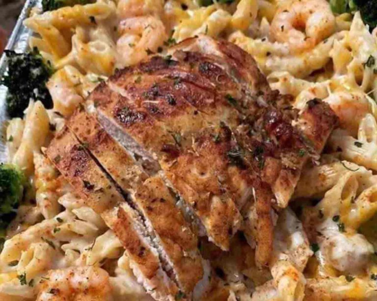 chicken and shrimp pasta