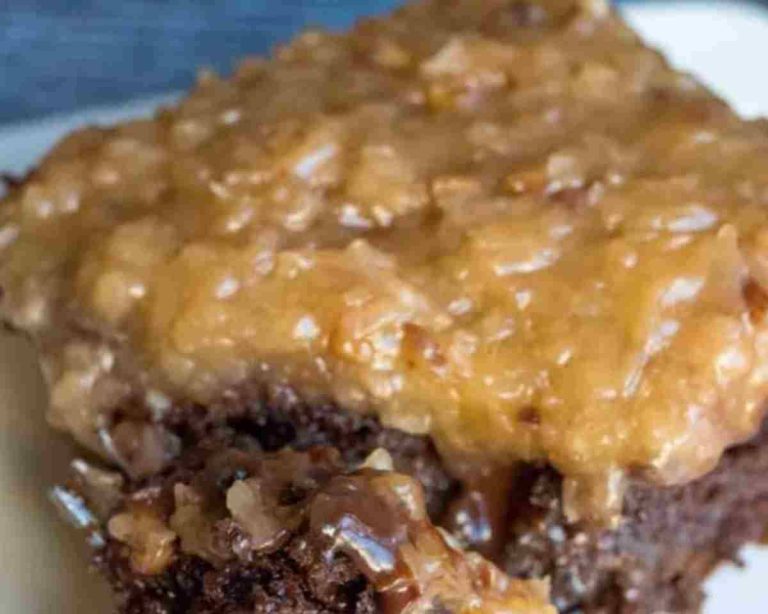 German Chocolate Poke Cake