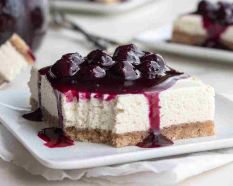 Easy No-Bake Blueberry Cheesecake