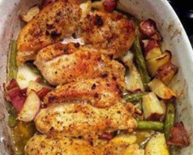 GARLIC & LEMON CHICKEN WITH GREEN BEANS & RED POTATOES