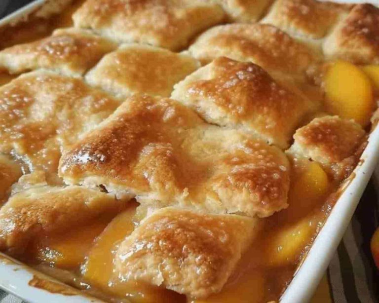 Triple Crust Peach Cobbler