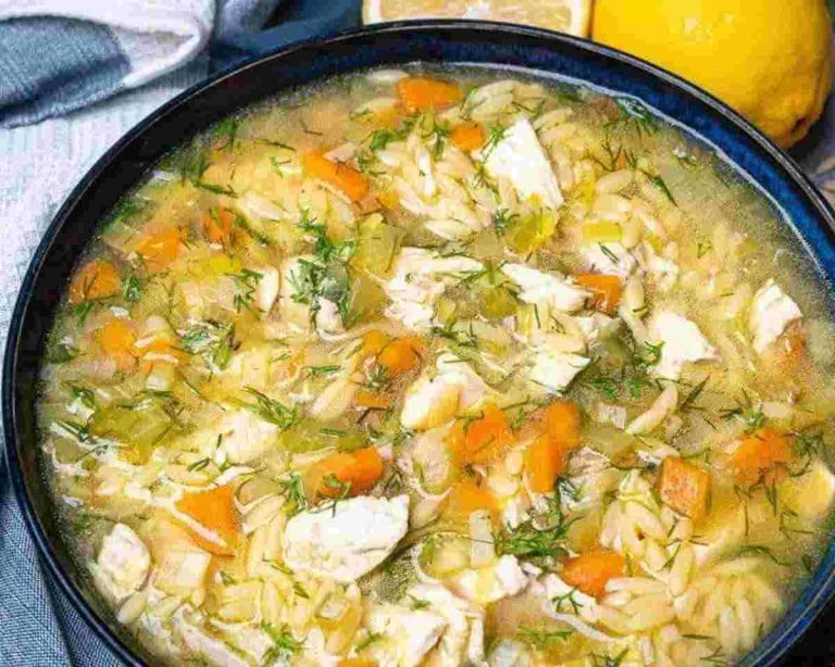 Lemon Chicken Orzo Soup