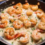 Creamy Garlic Shrimp with Parmesan