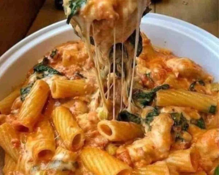 PASTA WITH NEAPOLITAN SAUCE, MOZZARELLA CHEESE, AND BASIL