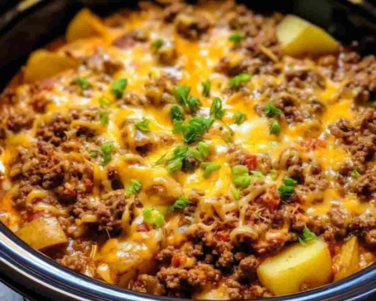 Slow Cooker Hamburger Potato Casserole