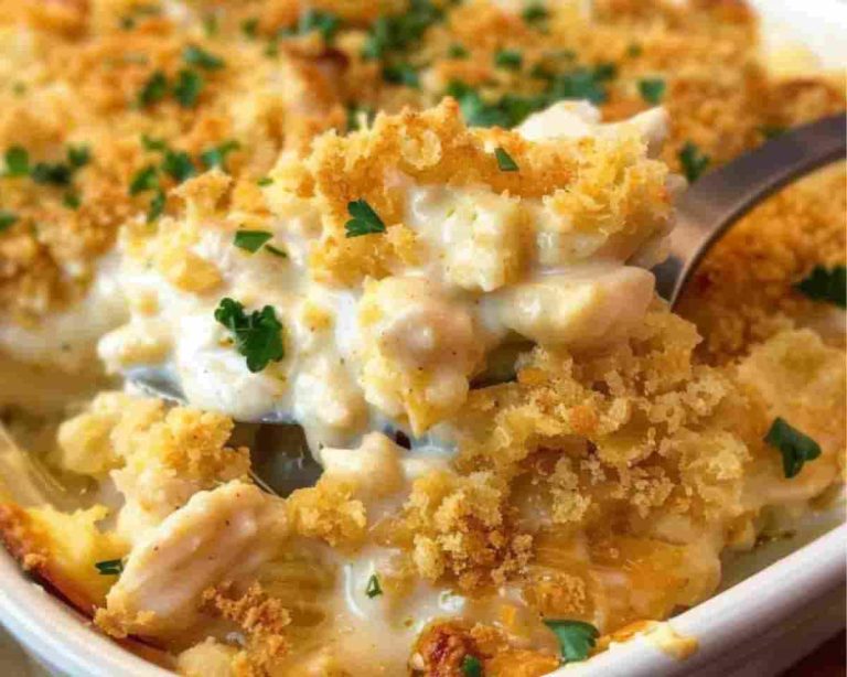 Buttery Ritz Cracker Chicken Casserole