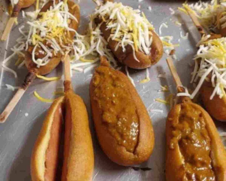 Chili Cheese Stuffed Corn Dogs 