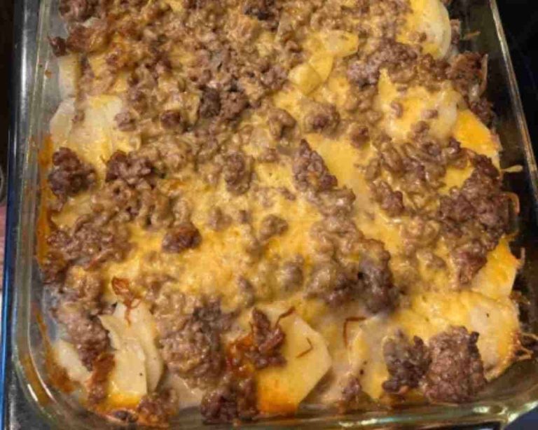 Cheesy Hamburger Potato Casserole