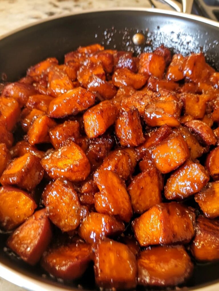 Skillet Candied Sweet Potatoes