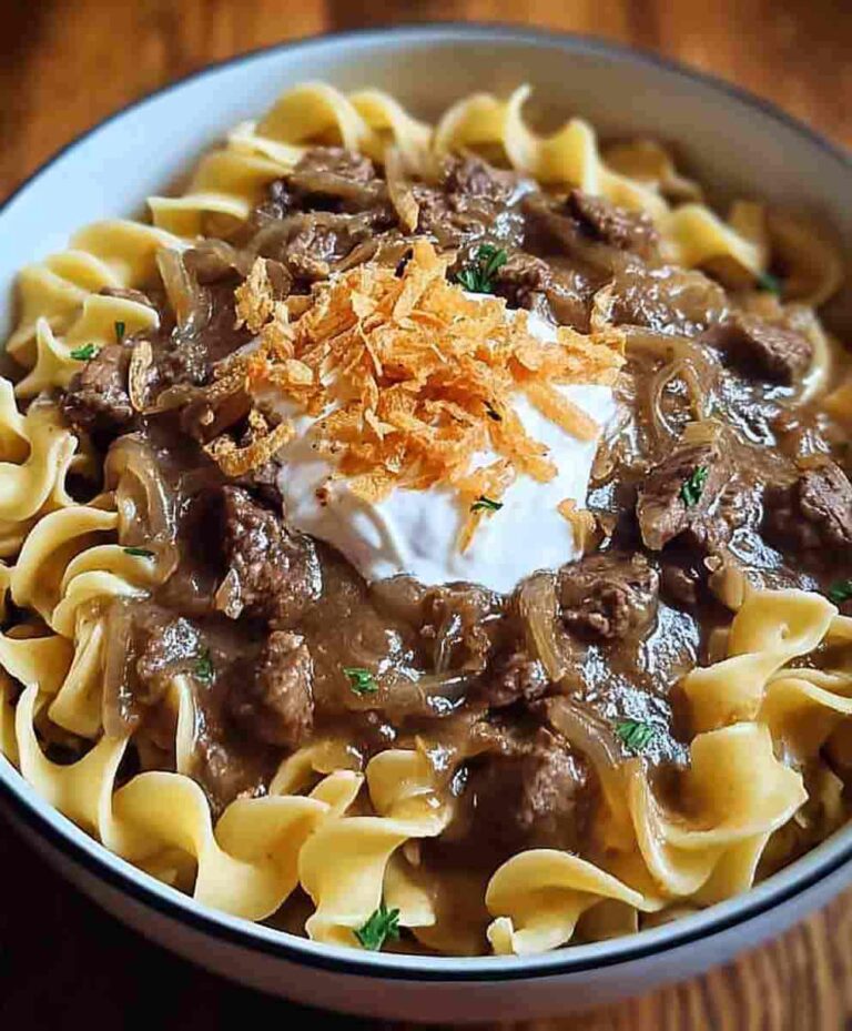 French Onion Beef Noodles