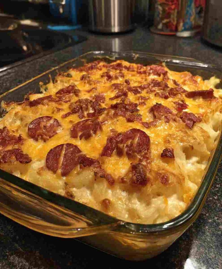Cheesy Kielbasa & Potato Casserole