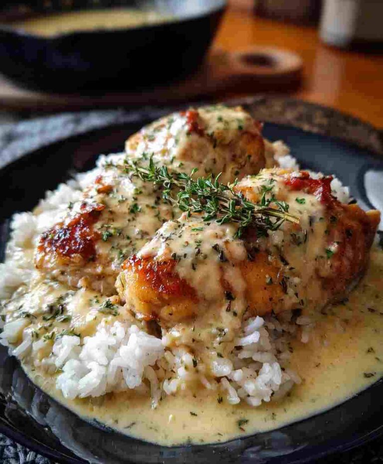 Creamy Smothered Chicken and Rice
