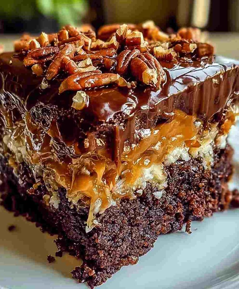 German Chocolate Poke Cake