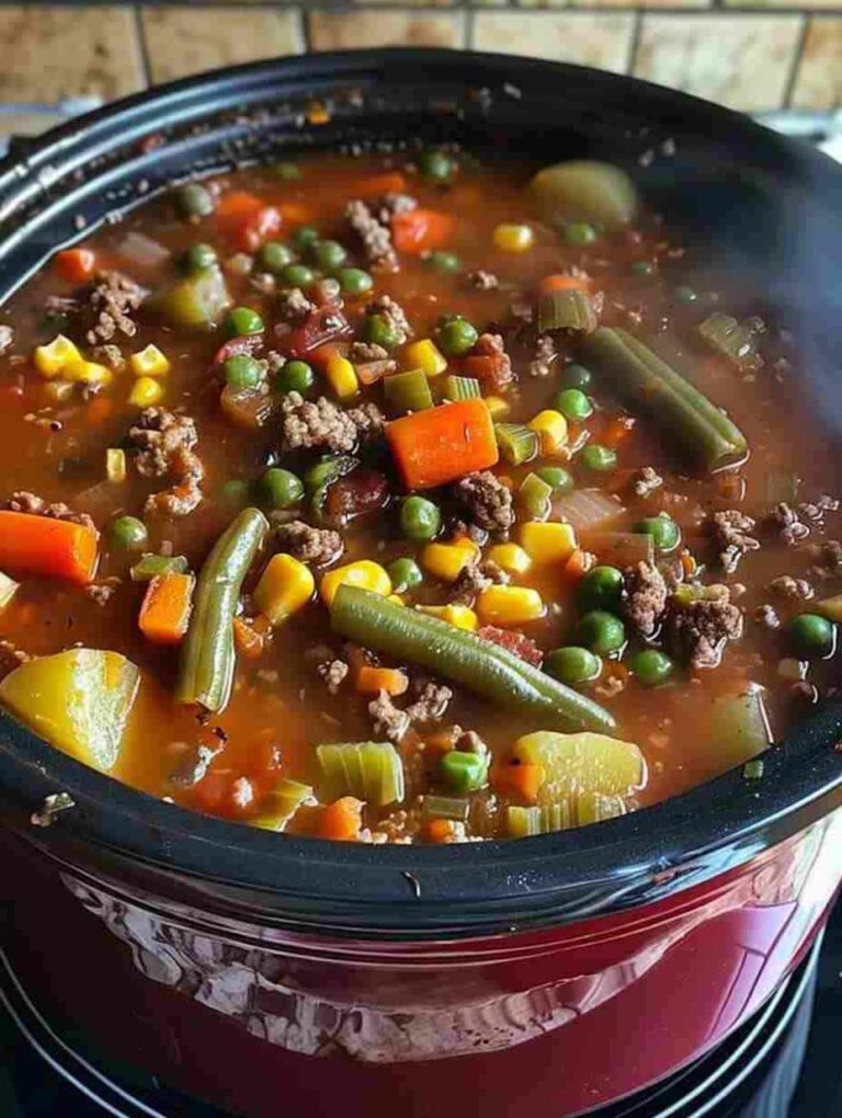 Hearty Crockpot Cowboy Soup