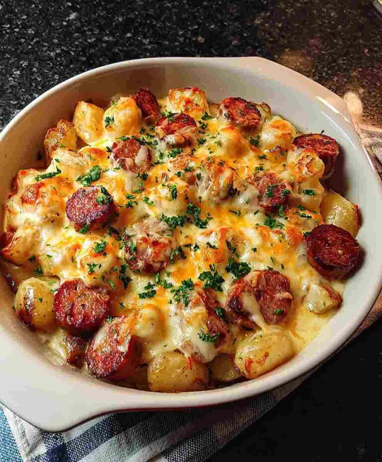 One-Pan Cheesy Ranch Potatoes and Sausage