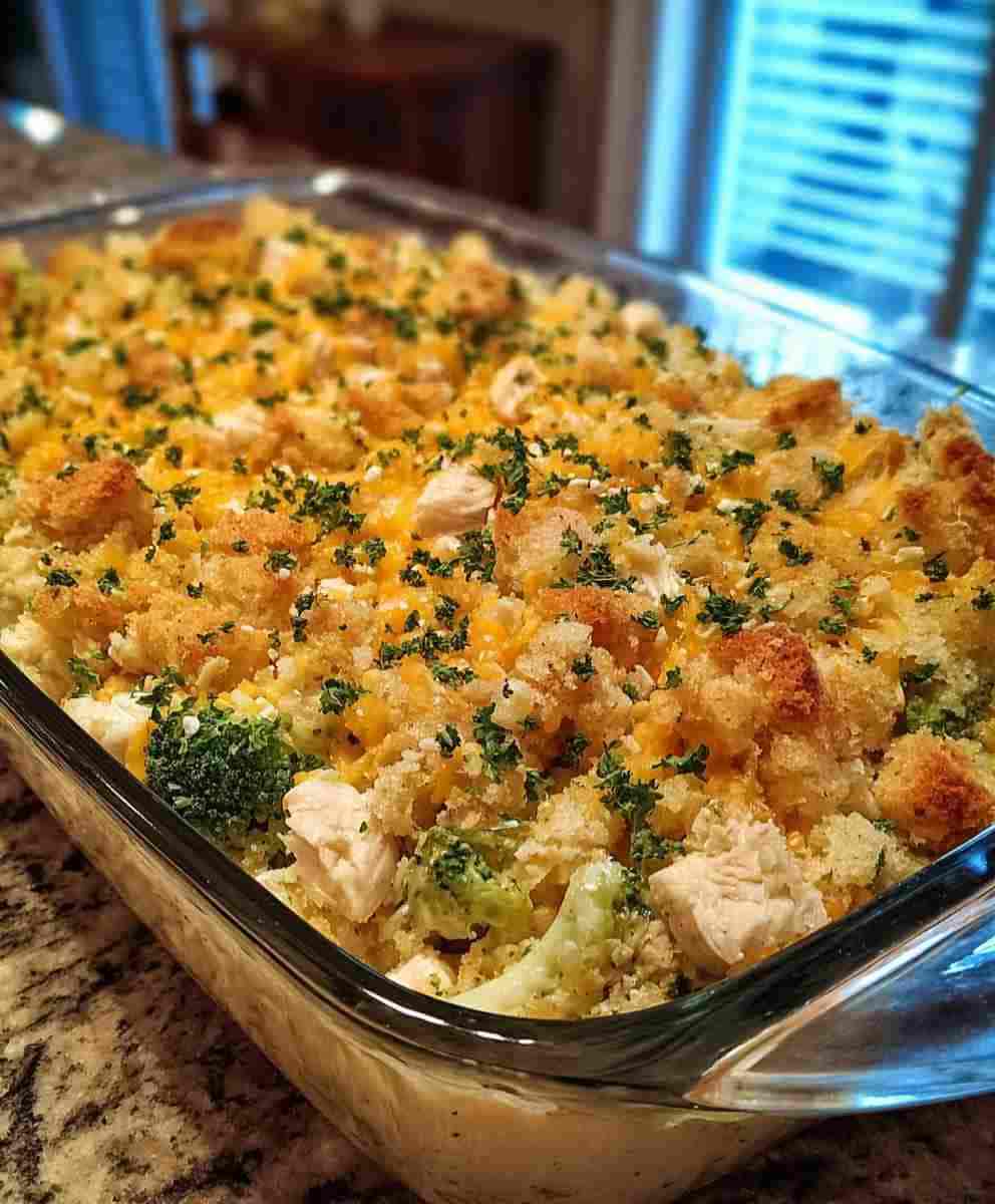 Chicken Broccoli Stuffing Casserole