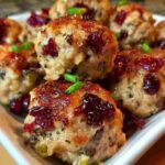 Cranberry Turkey Stuffing Balls