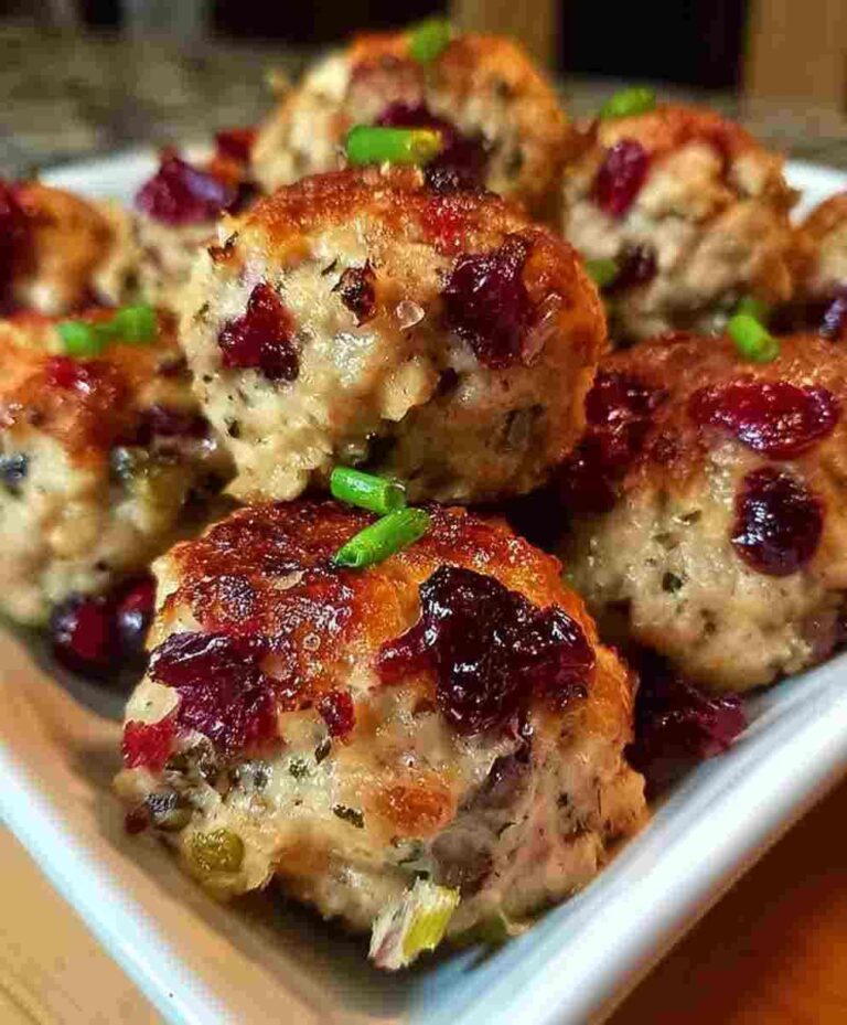 Cranberry Turkey Stuffing Balls