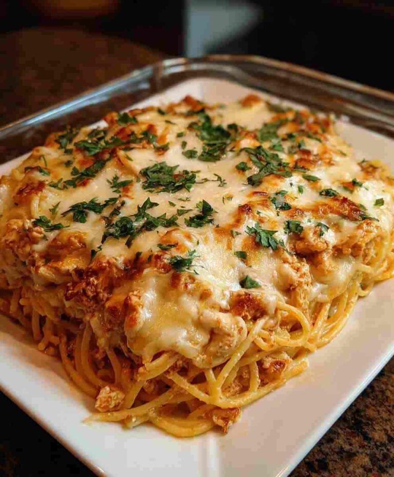 Creamy Spicy Chicken Spaghetti Casserole