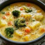 Crockpot Potato Broccoli Cheddar Soup