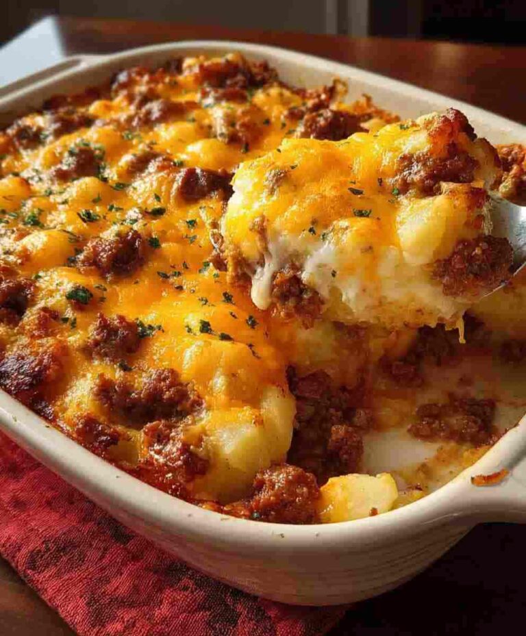 Loaded Potato & Ground Beef Bake
