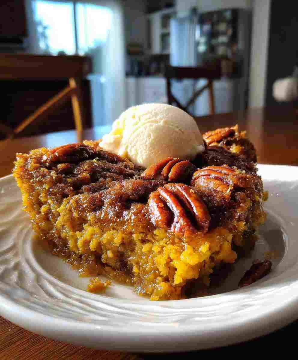 Pumpkin Pecan Cobbler