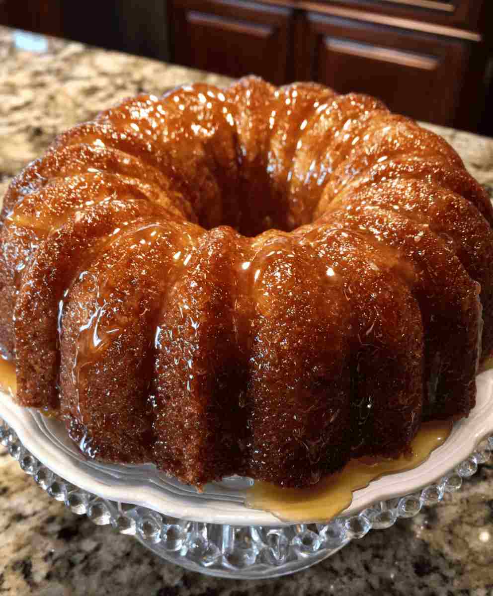Brown Sugar Glazed Apple Bundt Cake