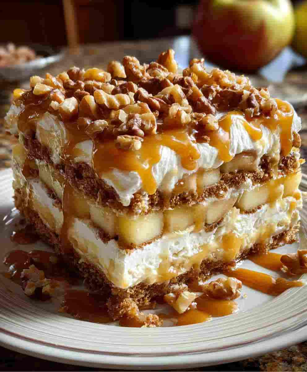 Caramel Apple Éclair Cake