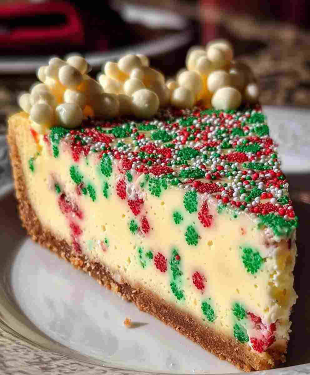 Christmas Sugar Cookie Cheesecake