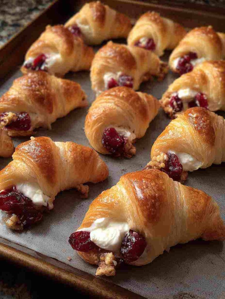 Cranberry Cream Cheese Crescent Bites