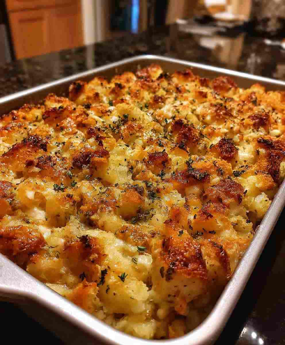 Creamy Potato Stuffing Casserole