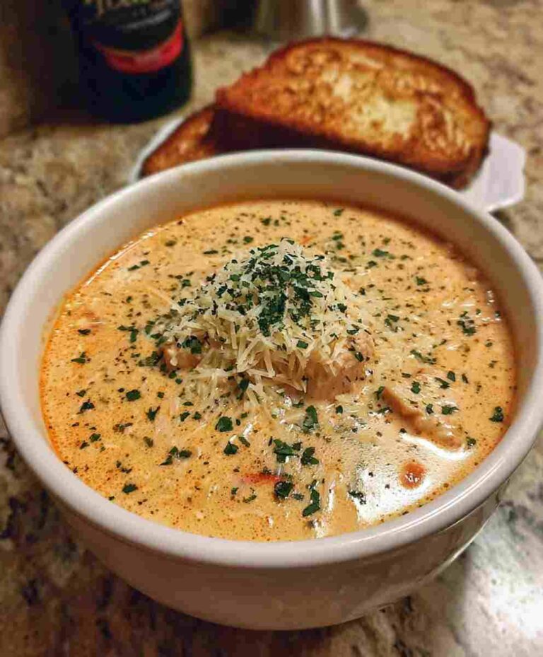 Crock Pot Creamy Chicken Parmesan Soup