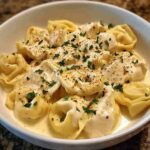 Crockpot Chicken Alfredo Tortellini