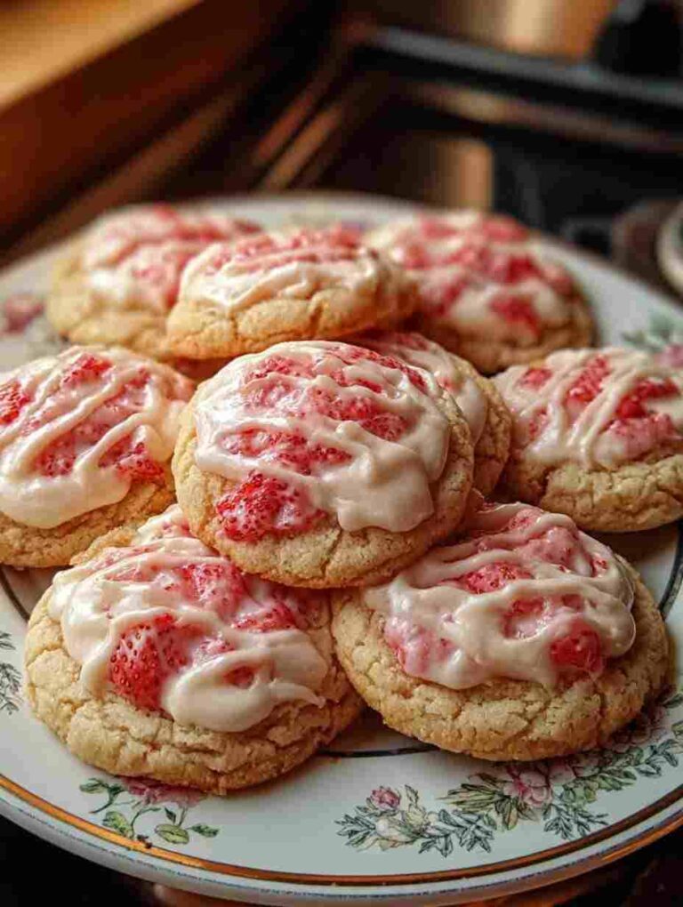 Dreamy Strawberry Cheesecake Cookies