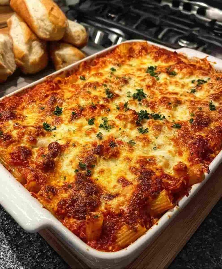 Dump-and-Bake Chicken Parmesan Casserole