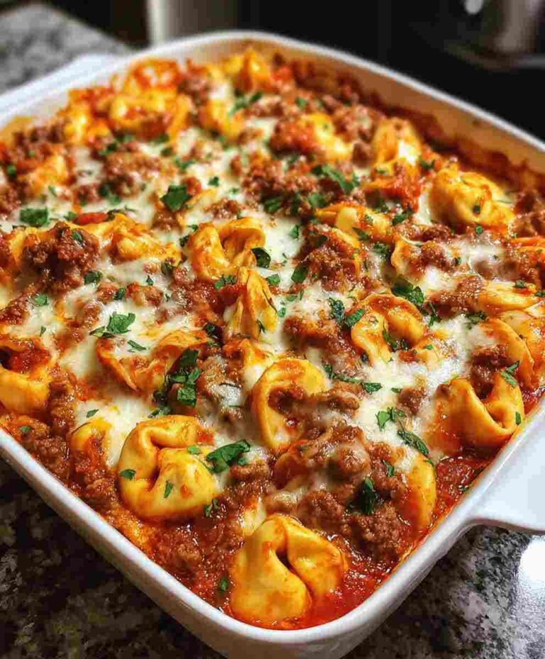 Easy Beefy Tortellini Bake
