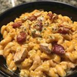 One-Pot Smoky Cheddar Ranch Chicken & Sausage Pasta