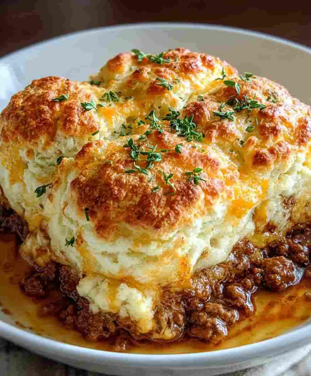Cheddar Bay Ground Beef Cobbler
