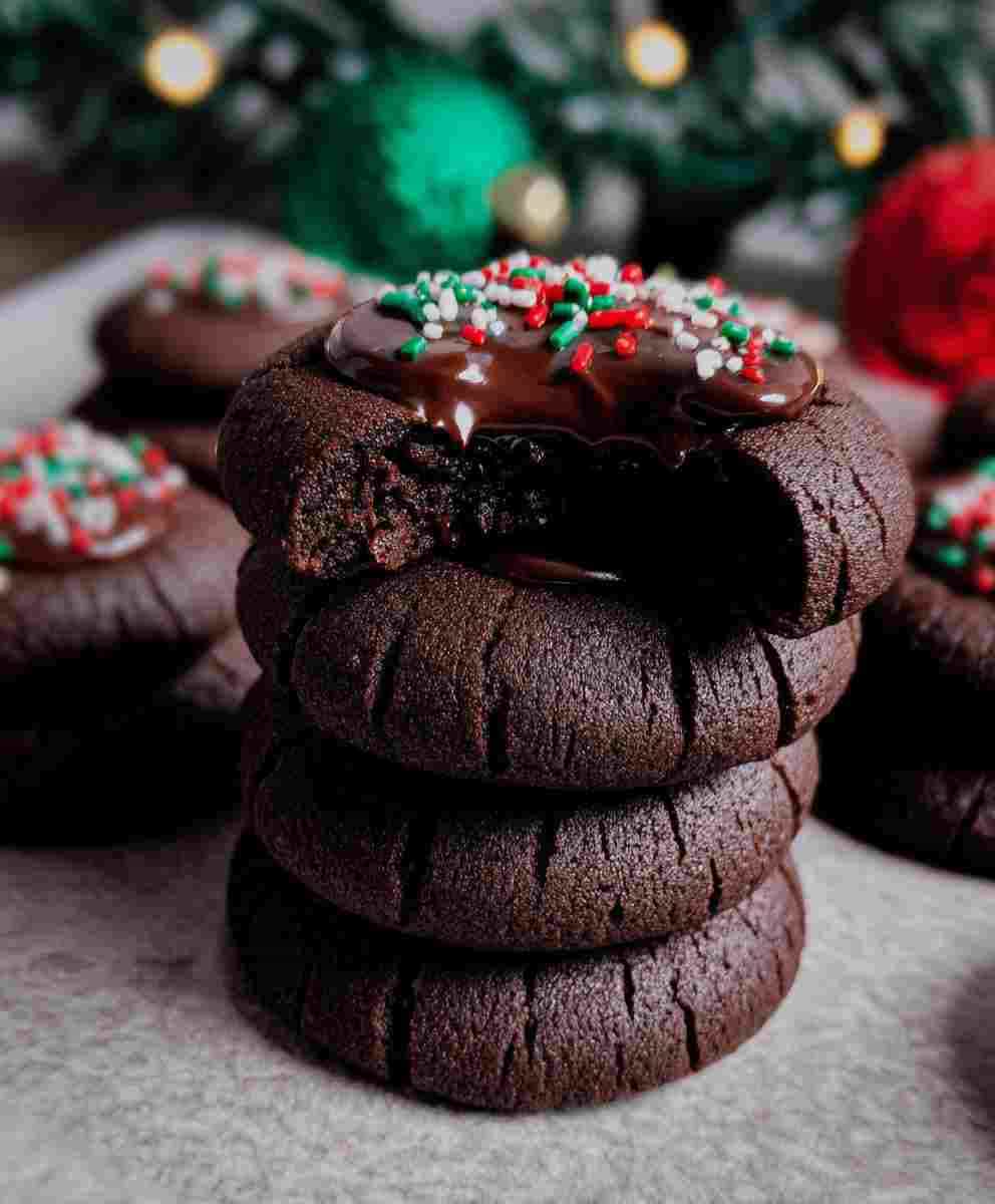 Chocolate Thumbprint Cookies
