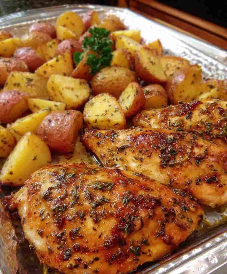 Honey Garlic Chicken & Potatoes