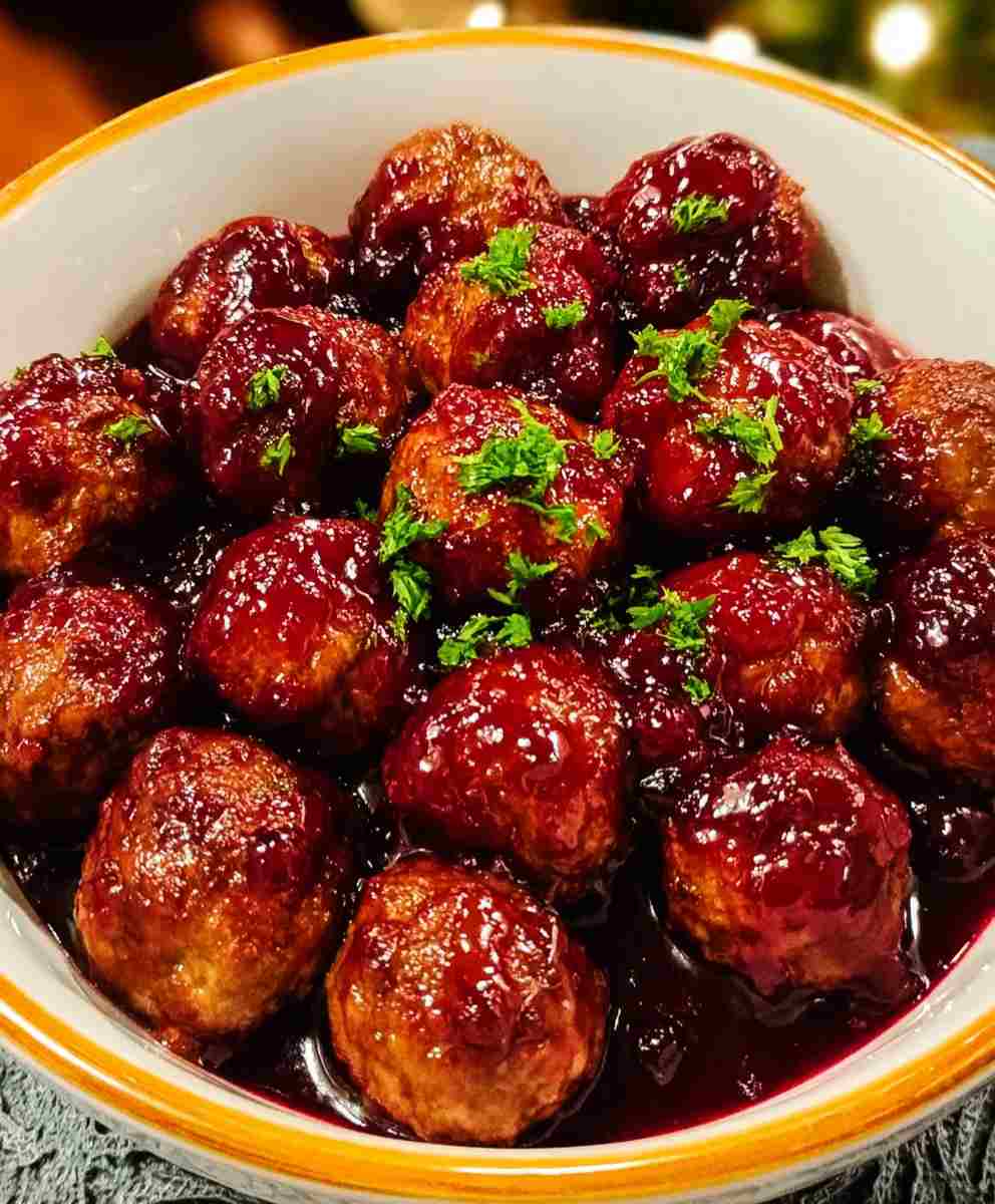 Quick and Easy Christmas Cranberry Meatballs