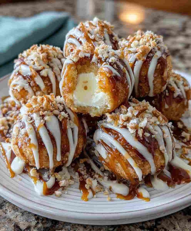 cSalted Caramel Pretzel Cheesecake Balls