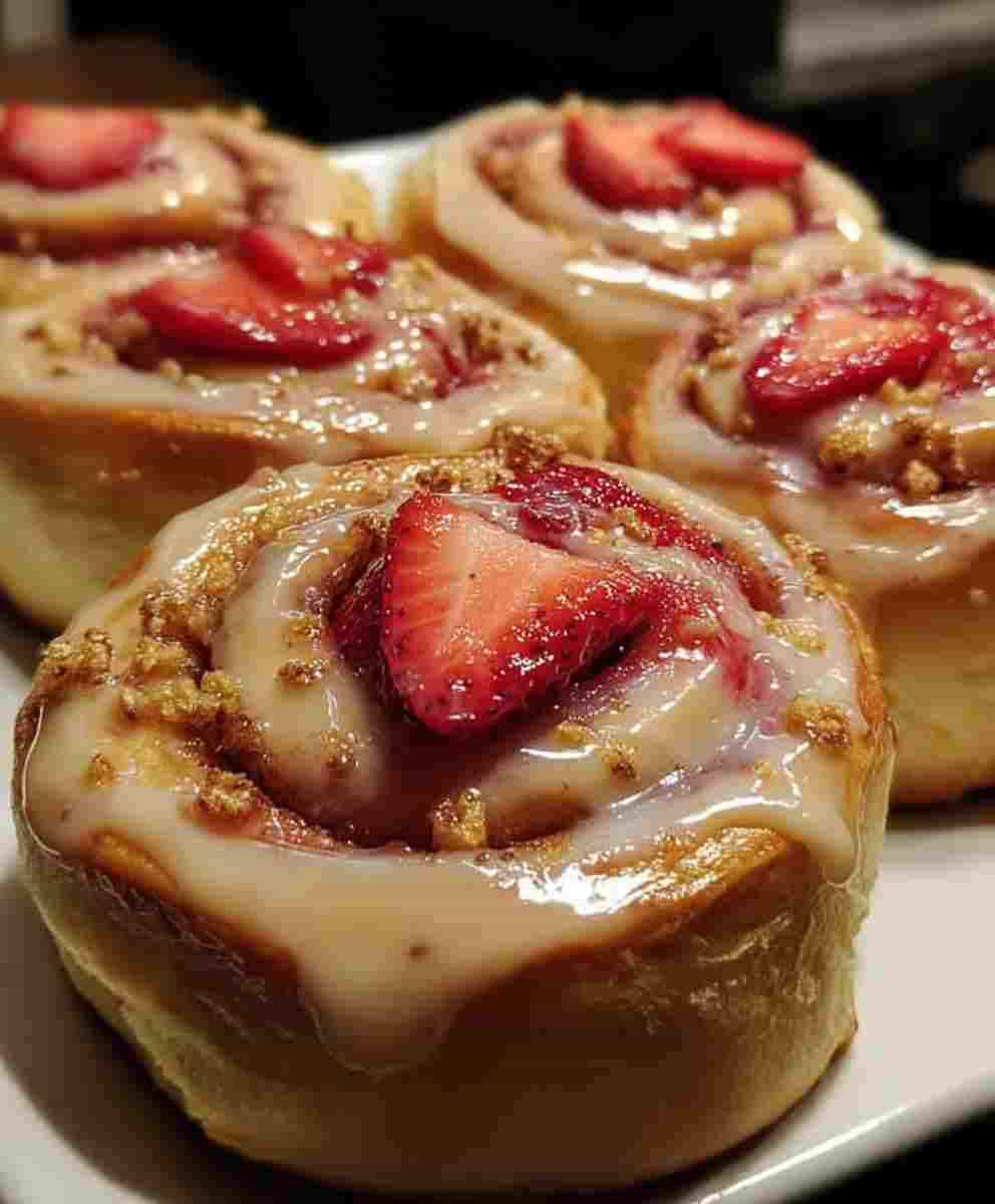 Strawberry Cheesecake Cinnabon Rolls
